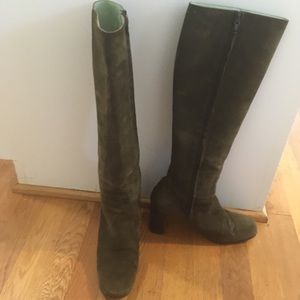 Sigerson Morrison | Olive Green Suede Italian Boot